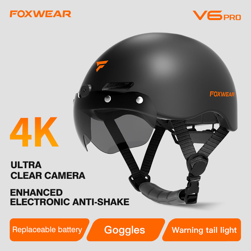 Foxwear 4K Smart Helmet with Camera V6 Pro