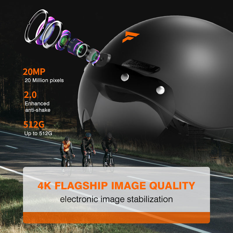 Foxwear 4K Smart Helmet with Camera V6 Pro
